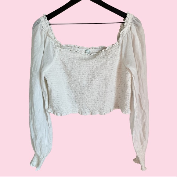 aerie Tops - Off The Shoulder Smocked Blouse